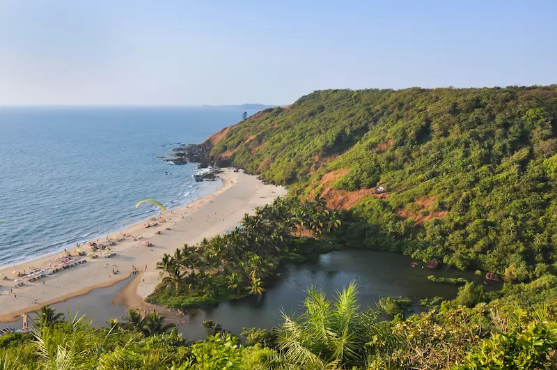 Coastal beaches and sea forts in West India
