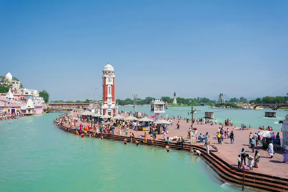 Haridwar in Uttarakhand along the Ganges River
