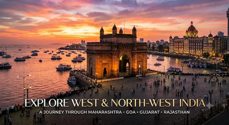 West India Travel Guide featuring Rajasthan, Gujarat, Maharashtra and Goa