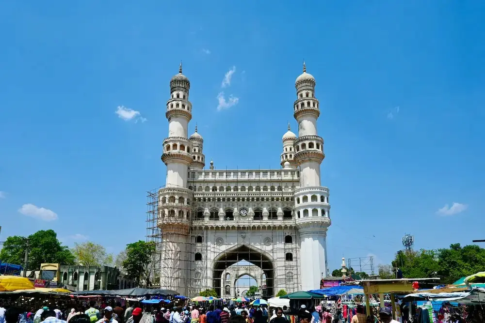 Charminar and historic architecture in Hyderabad, Telangana