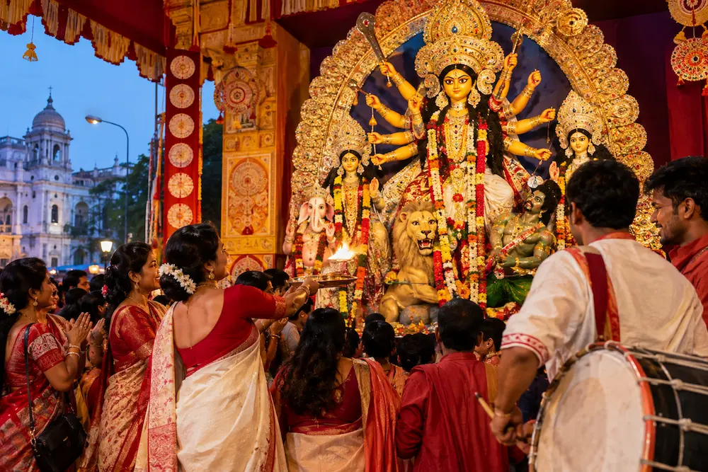 Durga Puja celebration in Kolkata