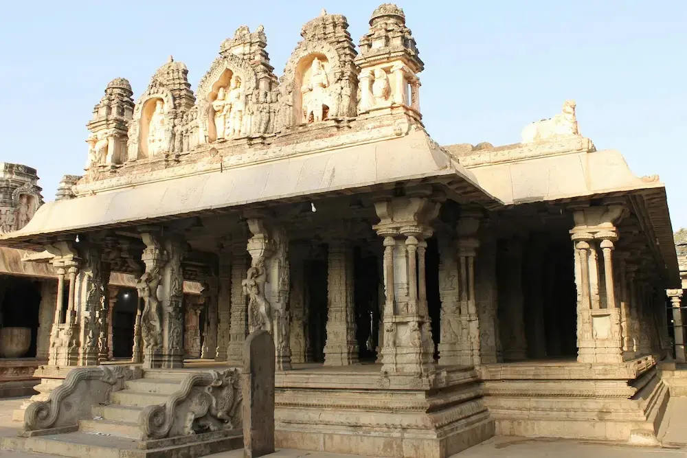 Ancient ruins and boulder landscape of Hampi, Karnataka