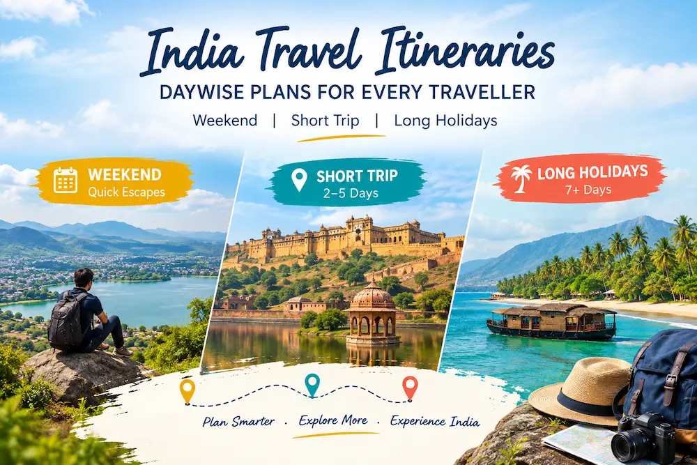 India travel itineraries by trip duration