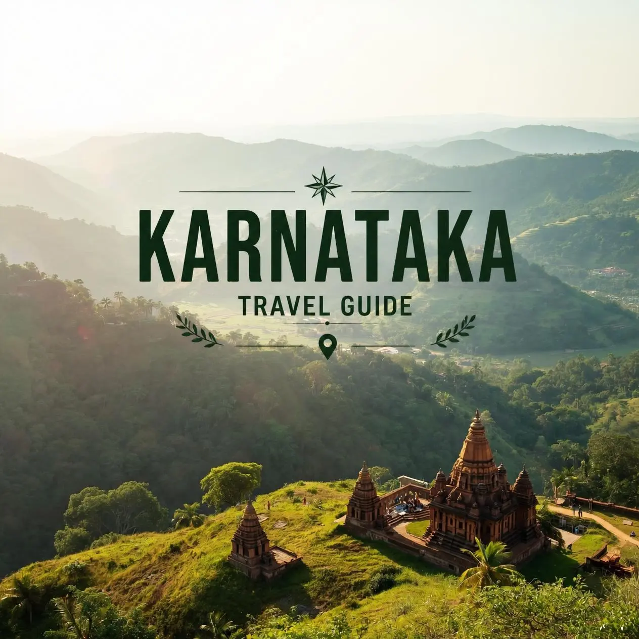 Karnataka travel guide featuring Hampi, Western Ghats, beaches and diverse landscapes