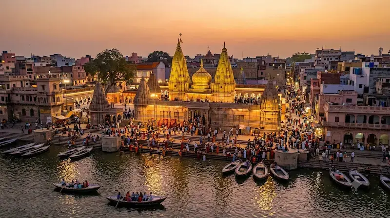 Varanasi ghats and the Ganges River in Uttar Pradesh