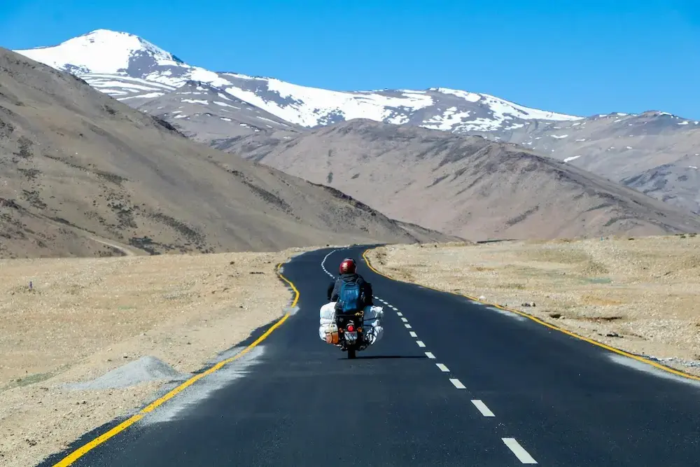 Leh-Ladakh Himalayan landscape with mountains and high-altitude road