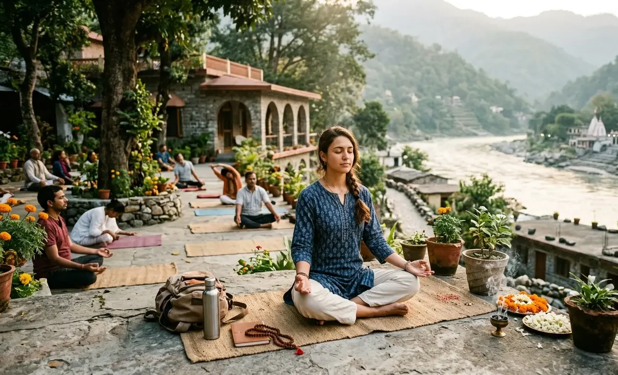 Yoga and meditation experiences in India